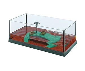 Ferplast Tartarughiera HAITI 50 Vasca in vetro per tartatughe con isola inclusa, 51,5 x 27 x h 18,5 cm