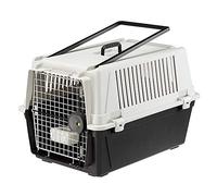 Ferplast Transport pour chiens de taille moyenne ATLAS 40, Box pour le transport d'animaux avec abreuvoir inclus, porte en acier plastifié, système fermeture de sécurité, grilles d'aération, 49 x 68 x h 45,5 cm Gris
