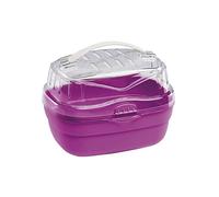 Ferplast Transport pour Hamsters et Autres Petits rongeurs ALADINO Small Cage de Transport pour Petits Animaux, rongeurs, Hamsters, 20 x 16 x h 13,5 cm, Fuchsia