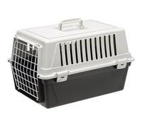 Transport rigide pour Chats et Chiens de Petite Taille ATLAS 10 EL, Porte an Acier Plastifié, Grilles pour l'aération Noir