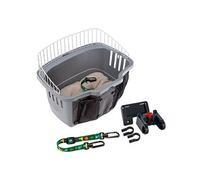 Ferplast Panier vélo ATLAS BIKE 20 RAPID - pour petits chiens max 7 kg, coussin lavable, gris