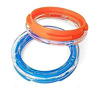 Ferplast Tube de Jeu pour Cage à Hamster | Tube de Rechange en Deux Parties en Plastique | Anneau de Connexion en Plastique | 6,1 cm de diamètre, Bleu et Orange