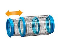 Ferplast Tube de jeu pour cage à hamster | tunnel télescopique de 20,3 cm, extensible de 4,9 l à 8 L, diamètre de 6,1 cm, transparent (84816099US1)