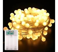 FerraDrend Guirlande Lumineuse Globe 3M 20 LED Guirlande Lumineuse à Piles, 2 Modes Guirlande LED Boule, Extérieure Guirland Lumineuse Sphérique pour Chambre à Coucher, Intérieur, Jardin