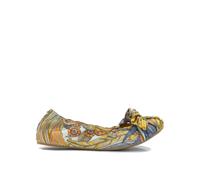 Ferragamo ballerines femme multicolore en satin à imprimé graphique - 8