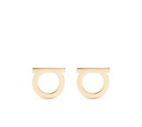 Ferragamo - Boucles d`oreilles à clous Plaque Gancini - Femme - Accessoires - Jaune - Taille: ONE Size