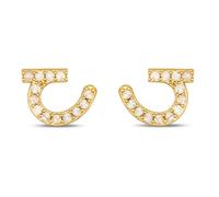 Ferragamo - Boucles d'oreilles avec cristaux - Femme - Accessoires - Jaune - Taille: ONE Size