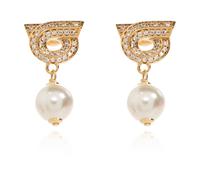 Ferragamo - Boucles d'oreilles avec logo - Femme - Accessoires - Jaune - Taille: ONE Size