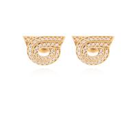 Ferragamo - Boucles doreilles avec logo - Femme - Accessoires - Jaune - Taille: ONE Size