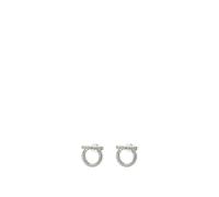 Ferragamo - Boucles d'oreilles Gancini Crystals - Femme - Accessoires - Gris - Taille: ONE Size