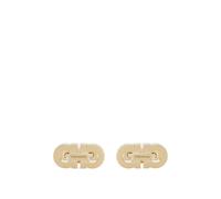 Ferragamo - Boutons de Manchette Double Gancini - Homme - Accessoires - Jaune - Taille: ONE Size