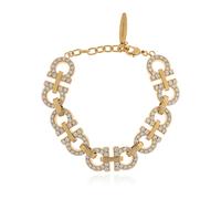 Ferragamo - Bracelet avec cristaux scintillants - Femme - Accessoires - Jaune - Taille: ONE Size