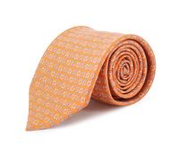 Ferragamo - Capitano Print Silk Tie - Homme - Accessoires - Orange - Taille: ONE Size