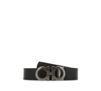 Salvatore Ferragamo Ceinture Homme en cuir Élégante Noir Taille 105 cm