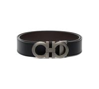 Salvatore Ferragamo Ceinture Homme en cuir Élégante Noir Taille 105 cm