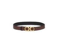 Ferragamo - Ceinture Gancini Réversible et Ajustable - Femme - Accessoires - Brun - Taille: 90 CM