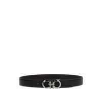Ferragamo - Ceinture Réversible en Cuir Martelé - Homme - Accessoires - Noir - Taille: 105 CM
