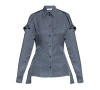 Ferragamo - Chemise ample à monogramme - Femme - Blouses et Chemises - Gris - Taille: 34 FR
