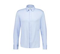 Ferragamo - Chemise Bleue en Jersey Stretch avec Broderie - Homme - Chemises - Bleu - Taille: S