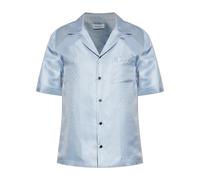 Ferragamo - Chemise en soie à manches courtes - Homme - Chemises - Bleu - Taille: L