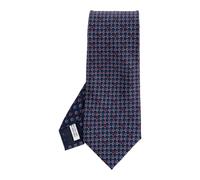 Ferragamo - Cravate en soie à imprimé Gancini - Homme - Accessoires - Bleu - Taille: ONE Size