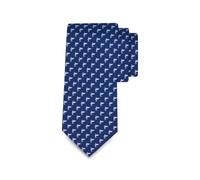 Ferragamo - Cravate en soie imprimé requin - Homme - Accessoires - Bleu - Taille: ONE Size