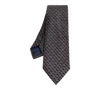 Ferragamo - Cravate en soie jacquard Gancini - Homme - Accessoires - Bleu - Taille: ONE Size