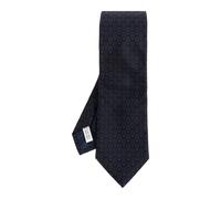 Ferragamo - Cravate en soie jacquard Gancini - Homme - Accessoires - Bleu - Taille: ONE Size