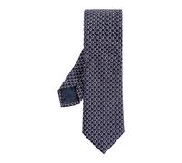 Ferragamo - Cravate Jacquard Bicolor Gancini - Homme - Accessoires - Bleu - Taille: ONE Size