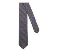 Ferragamo - Cravate en soie jacquard Gancini - Homme - Accessoires - Bleu - Taille: ONE Size