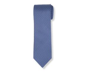 Ferragamo - Cravatta Stampa Gancini - Homme - Accessoires - Bleu - Taille: ONE Size
