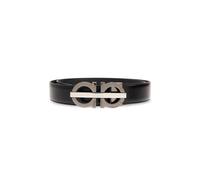 Ferragamo - Double Adjus Leather Belt - Homme - Accessoires - Noir - Taille: 110 CM