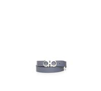 Ferragamo - Double Gancini Belt - Homme - Accessoires - Gris - Taille: 115 CM