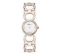 Ferragamo Double Gancini Montre bracelet, Blanc/doré, OS, Ferragamo | Double Gancini