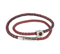 Ferragamo, Homme, Accessoires, Rouge, Taille: ONE Size Braided Leather Bracelet
