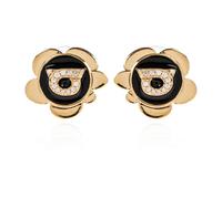 Ferragamo - Ear Stud Flo - Femme - Accessoires - Noir - Taille: ONE Size