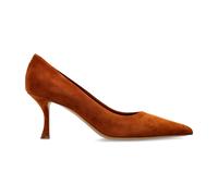 Ferragamo - Escarpins Elydea 70 en Daim - Femme - Chaussures - Brun - Taille: 35 1/2 EU