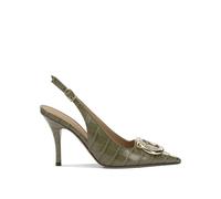 Ferragamo - Sara 95 Escarpin effet croco - Femme - Chaussures - Vert - Taille: 38 1/2 EU