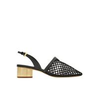 Ferragamo, Femme, Chaussures, Noir, Taille: 41 EU Kay 40 Mesh And Leather Slingback