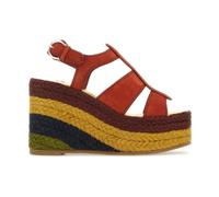 Ferragamo, Femme, Chaussures, Rouge, Taille: 37 1/2 EU Renee Wedges