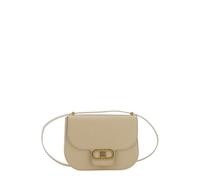 Ferragamo, Femme, Sacs, Beige, Taille: ONE Size Double Gancini Crossbody Flap Bag