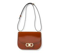 Ferragamo, Femme, Sacs, Brun, Taille: ONE Size Double Gancini Sac bandoulière Nord-Sud