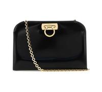 Ferragamo, Femme, Sacs, Noir, Taille: ONE Size Pochette en cuir noir avec bandoulière