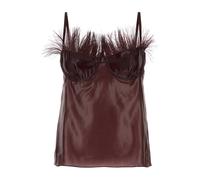 Ferragamo, Femme, Tops, Rouge, Taille: 38 FR Haut en mélange de nylon