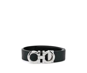 Ferragamo - Gancini All-over Motif Belt - unisex - Accessoires - Noir - Taille: 110 CM
