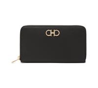 Ferragamo - Gancini Continental Wallet - Femme - Accessoires - Noir - Taille: ONE Size