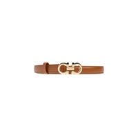 Ferragamo - Gancini Fixed Belt - Femme - Accessoires - Brun - Taille: 95 CM