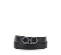 Ferragamo - Gancini Hammered Belt - Homme - Accessoires - Noir - Taille: 105 CM