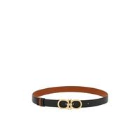 Ferragamo - Gancini Leather Belt - Femme - Accessoires - Noir - Taille: 95 CM