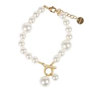 Ferragamo - Gancini Pearl Bracelet - Femme - Accessoires - Blanc - Taille: ONE Size